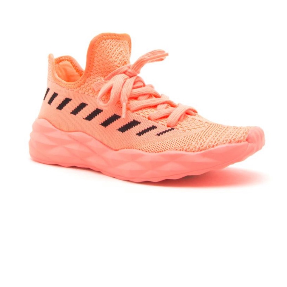 ⚠️ LAST pair size 7 FREE SHIP🔥Neon Coral Sneakers - Picture 7 of 10